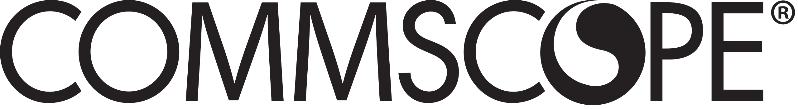 A logo of Commscope, for whom Scenariio is a Premier Solutions Provider